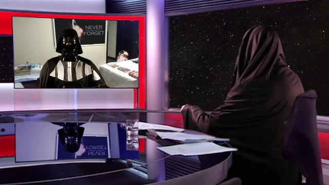 Dark Vador parodie l'interview de Robert E. Kelly