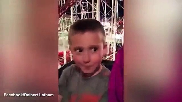 La ceinture de sécurité lâche dans les montagnes russes, le père sauve in extremis la vie de son fils