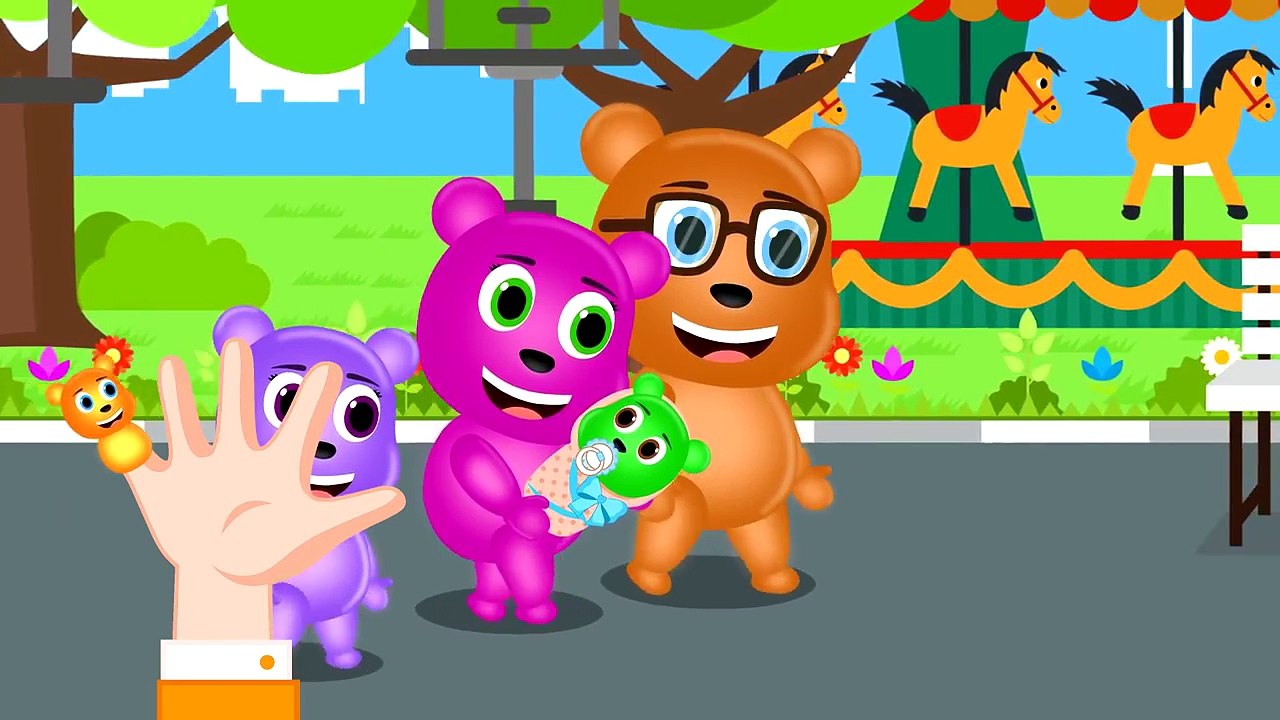 Mega Gummy bear blow gum in colors finger family nursery rhymes for children | Gummybear i