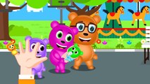 Mega Gummy bear blow gum in colors finger family nursery rhymes for children | Gummybear i