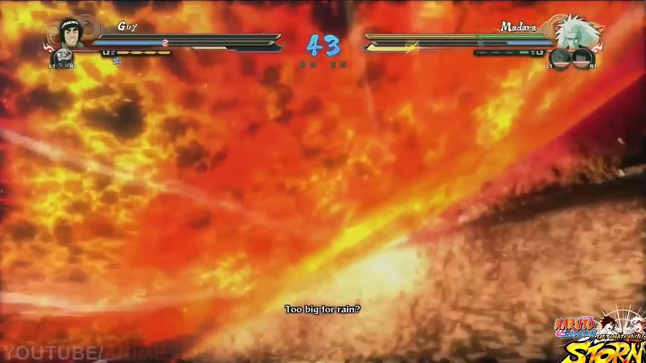 Might Guy 8 Gates vs Madara Uchiha Sage Six Paths Full Fight (English Sub)-Naruto Shippude