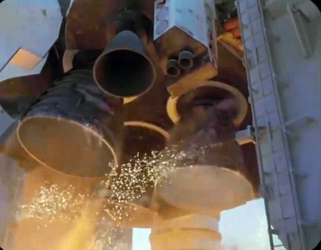 Moteurs d'une fusée filmés à l'ultra ralenti !