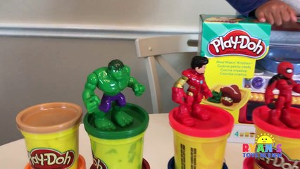 Play Doh Meal Makin Kitchen Playset Toys For Kids! Pretend Play Food DIY Breakfast Sweet Treats