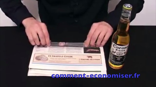 Comment ouvrir une bouteille de bière SANS décapsuleur avec un journal !