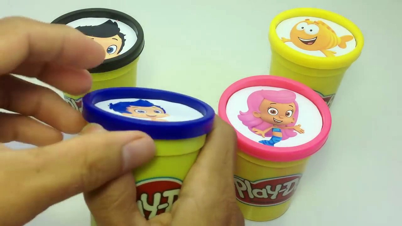 BUBBLE GUPPIES Play Doh Surprise Toys - LEARN COLORS Nick Jr Kids