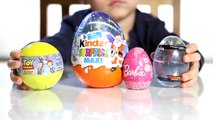 Surprise Eggs Barbie Egg, Toy Story Egg, Kinder Surprise, Spider Man Egg