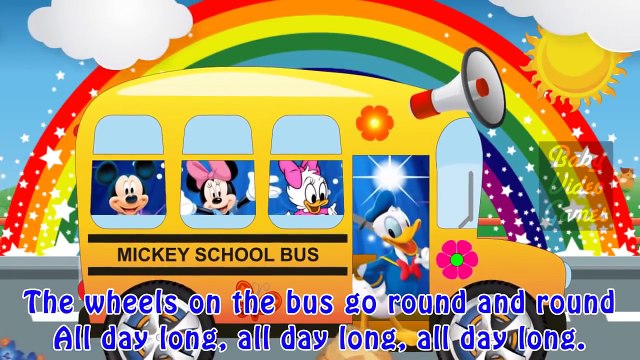 WHEELS ON THE BUS SONG Mickey Mouse Donald Minnie Disney Goofy
