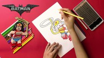 How To Draw and Color Lego Wonder Woman! The Lego Batman Movie Drawing Craft _  Crafty Kids-wlogsbF9eOI