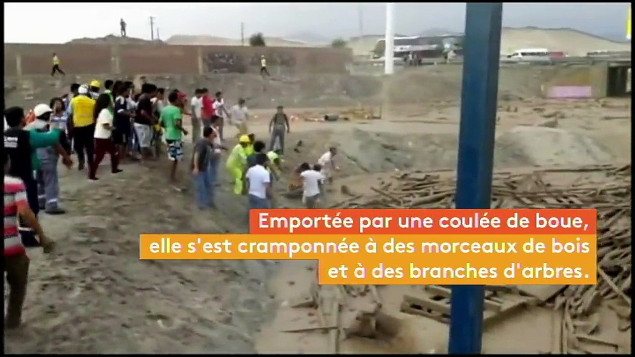 Pérou : elle survit à une coulée de boue