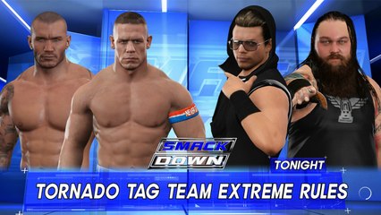WWE 2K17 John Cena and Randy Orton Vs The Miz and Bray Wyatt Extreme Rules Match