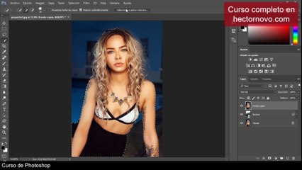 Seleccionar pelo y otras superficies complejas en Photoshop - Comando seleccionar y aplicar máscara (parte 1)