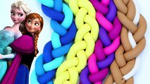 How To Make Play Doh Frozen Elsa Braids DIY Disney Princess Braids Modelling Clay