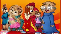 Alvin and the Chipmunks draw as Paw Patrol - Finger Family Nursery Rhymes Songs for childr