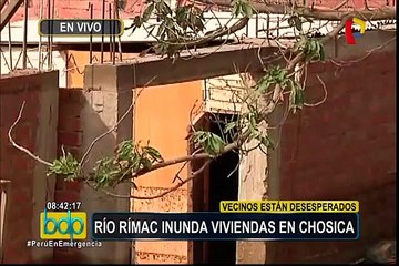 Chosica: desborde de río Rímac inunda viviendas en sector de Santa María Baja
