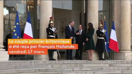 Le prince William et son épouse Kate ont été accueillis à l'Elysée par François Hollande