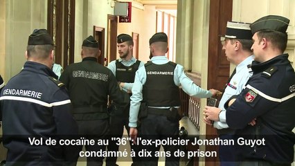 Cocaïne au "36": 10 ans de prison pour l'ex-policier J. Guyot