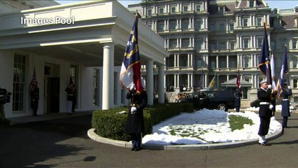 Arrivée d'Angela Merkel à la Maison Blanche