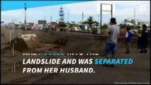 Peru woman escapes dangerous mudslide in a shocking video