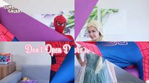 #TERROR a las ARAÑAS comer Congelado Elsa vs Spiderman Rosa Bebé SpiderGirl Bromista de la Familia de la Diversión Supe