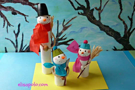 DIY, Manualidades para Navidad Cómo hacer un Muñeco de Nieve, Snowman, Winter Crafts