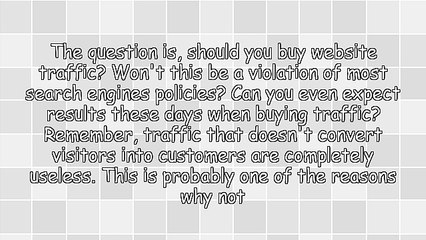 Should You Buy Website Traffic?