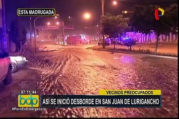 SJL: nuevo desborde de río Rímac afecta sector de Huachipa