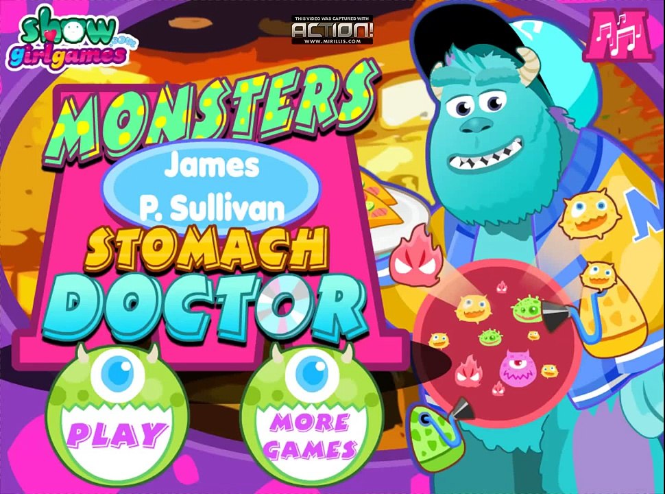 ♡ Monsters University - James P. Sullivan Stomach Doctor - Monster Video Game For Kids