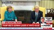 Donald Trump refuse de serrer la main d'Angela Merkel à la Maison Blanche