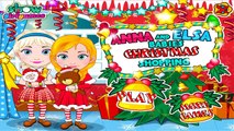 ❅ Elsa And Anna Babies Christmas Shopping , Decorating And Dress Up Game