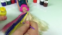 Barbie Gökkuşağı Saç Boyama