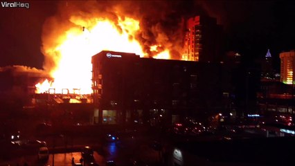 Five Alarm Fire in Downtown Raleigh