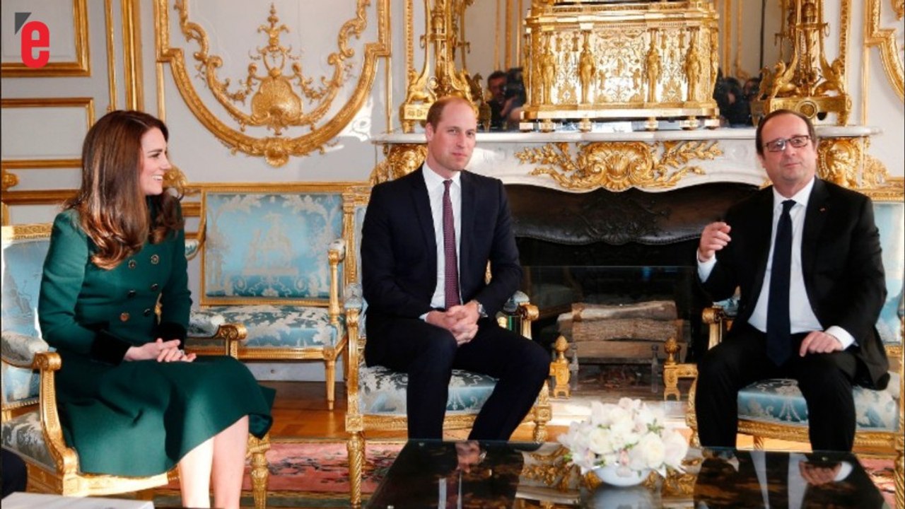 Les "voisins" Kate et William rendent visite à François Hollande