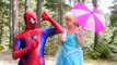 Frozen Elsa LOSES HER DRESS?!& Joker LOSES HIS CLOTHES?! Spiderman Fun Superhero in Real L