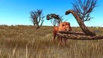 Lion Attack Python Mega Fight - Lion Vs Python Fighting Video For Children 3D Animated