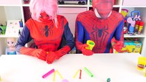 Spiderman Gross Feet - Spiderman vs Frozen Elsa Funny Pranks Compilation