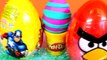 50 Play Doh Surprise Eggs! Marvel Angry Birds Spiderman Avengers Monsters CARS Mickey Spon