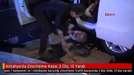 Kütahya yolundaki kazadan görüntüler