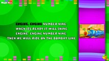 Engine Number Nine - Karaoke Version With Lyrics - Cartoon/Animated English Nursery Rhymes