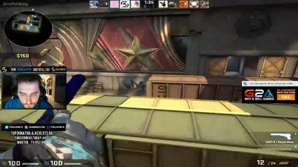 CSGO: Fallen insane 1v4 on pistol round
