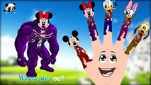 Mickey Mouse Transform Into Venom Monster Finger Family Songs - Daddy Finger Family Nurser