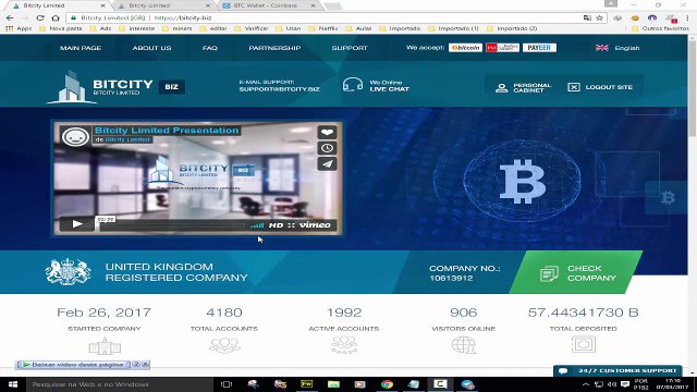 [PAGANDO]Bit City Prova de Pagamento Investimentos Bitcoins,Payeer,Perfect Money