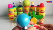 Play doh Kinder Joy Surprise Eggs with cute kid spiderman learn colors candy toys baby fam
