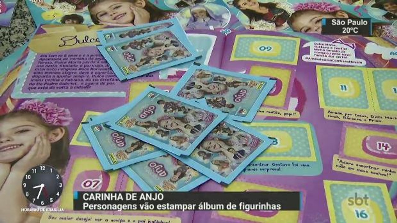 Álbum de figurinhas da novela ´Carinha de Anjo´ chega às bancas
