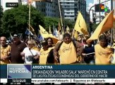 Argentina: organizaciones marchan en contra de políticas económicas