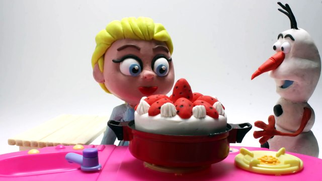 Elsa & Olaf Stop motion playdoh animation Frozen disney claymation video-jKouua1l7VI