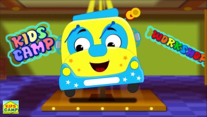 Learn Colors with Wheels On The Bus Finger Family Nursery Rhymes for Children by KidsCamp