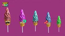 Mega Cake Pop crying popping color balloons finger family nursery rhymes | Cake Pop Ice cr