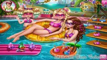 Super Barbie Pool Party Супер Барби Вечеринка У Бассейна Super Barbie Fiesta Junto A La Pi