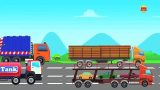 Большой грузовики Авто Транспорт грузовая машина Узнайте Улица транспортных средств для Дети