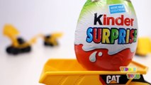 Dump Trucks For Children Cat Caterpillar Kinder Surprise Egg [Yippees Toys]